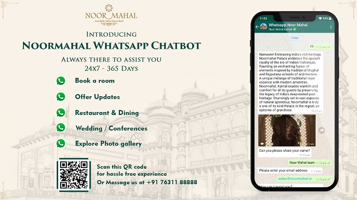 Noor Mahal WhatsApp Chatbot